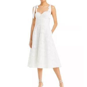 Aidan by Aidan Mattox - Lace Midi Dress - white